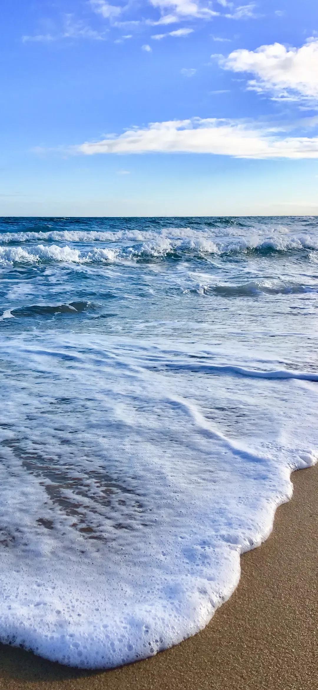 大海壁纸｜大海边，守候朝霞，聆听海浪的乐章