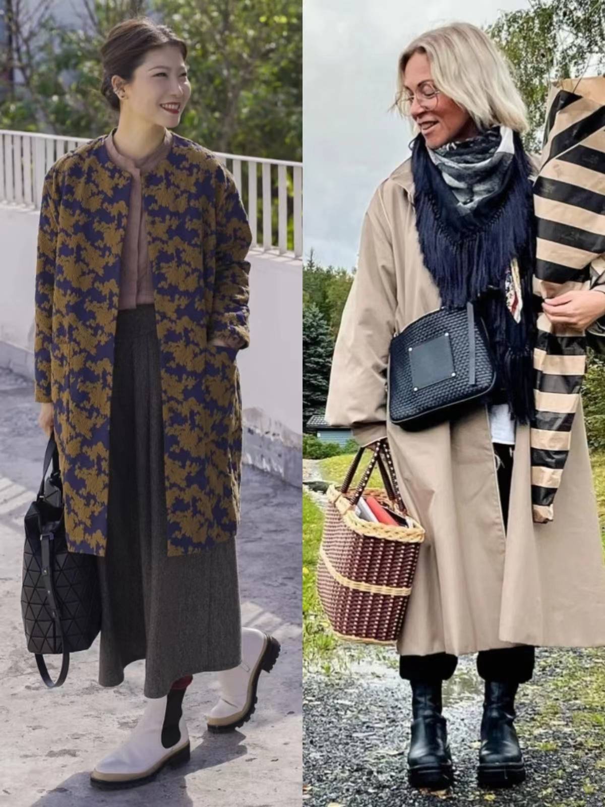 短外套长靴子怎么搭配,保暖又好看的长筒靴穿搭