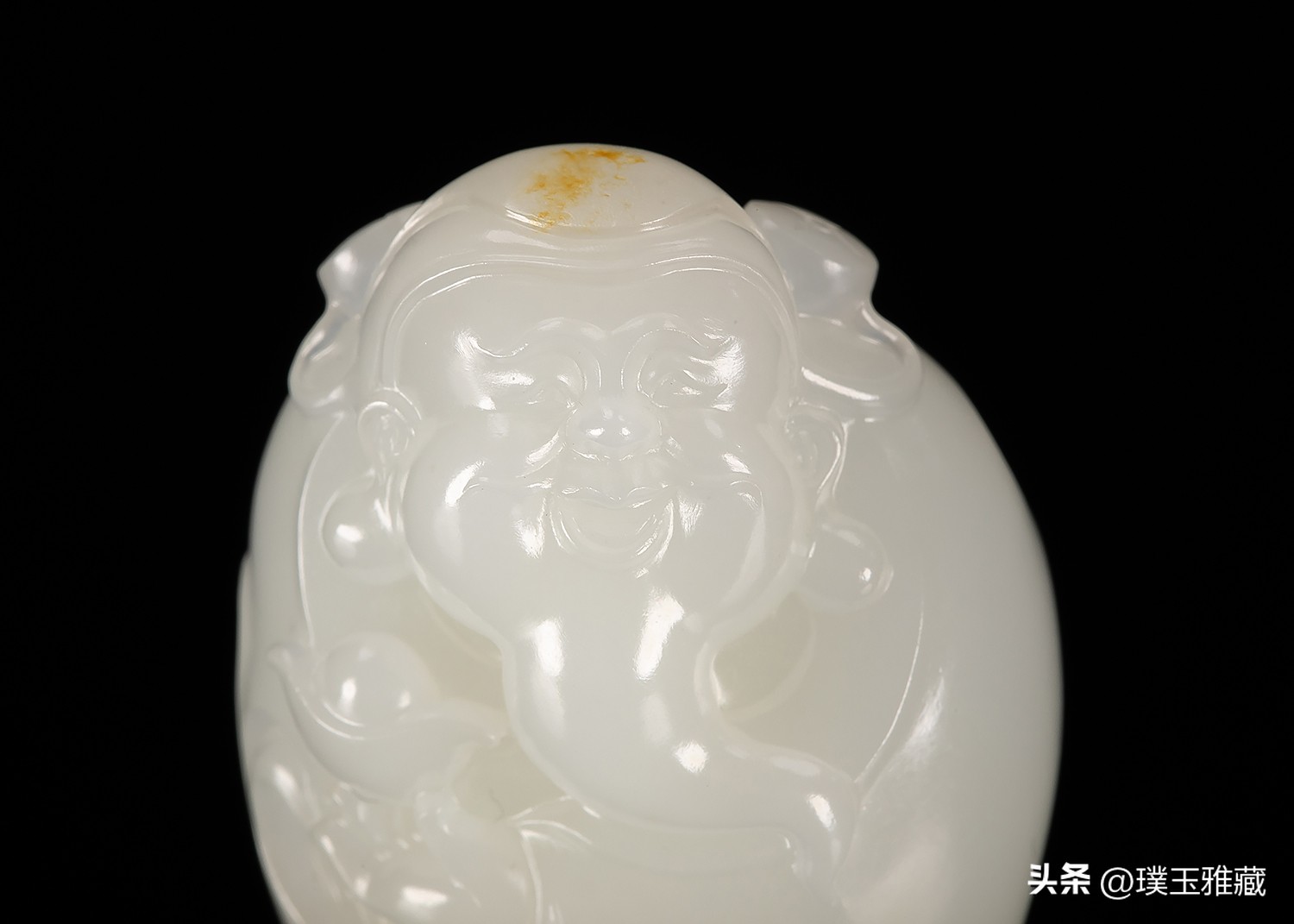 和田玉籽料青白玉财神把件价格,和田玉老料财神把件