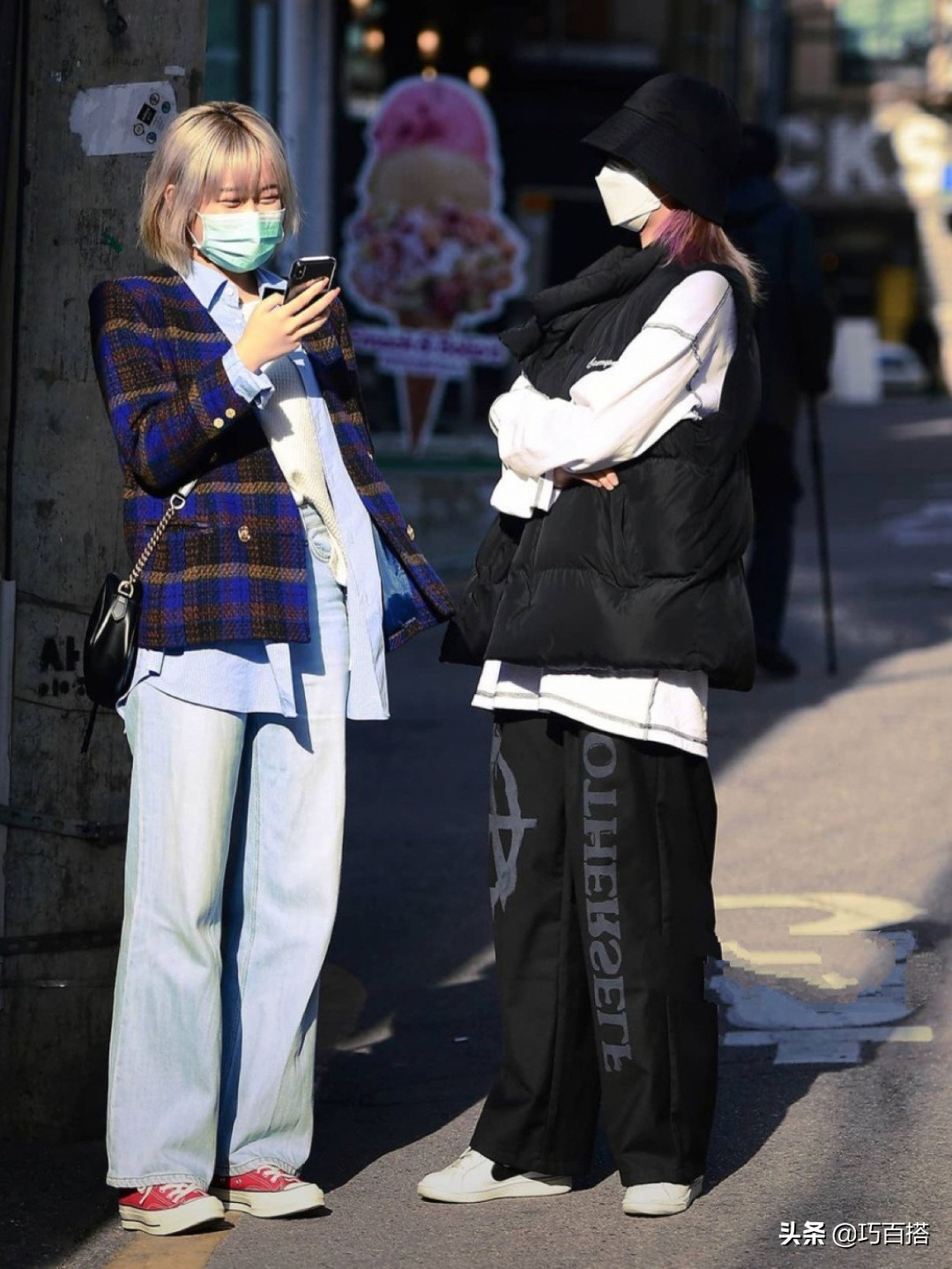 2020韩国街头简约穿搭街拍,韩国街拍穿搭夏季小个子