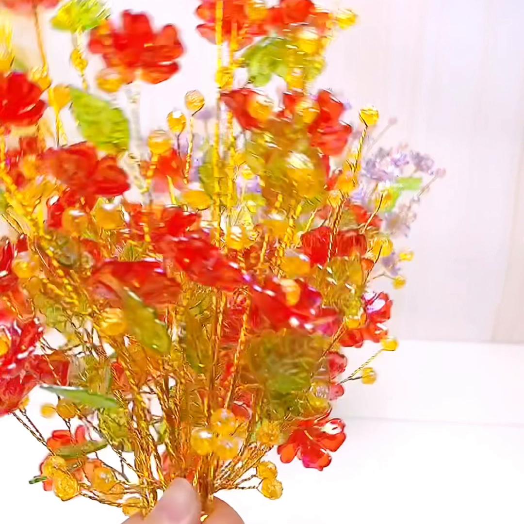 玫瑰花,水晶玫瑰花教程33支红色