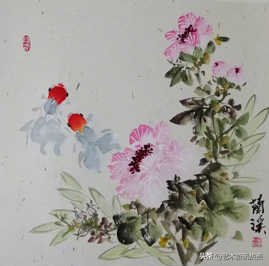 名家推荐|画家李维娜，惟妙惟肖婀娜多姿之芙蓉图