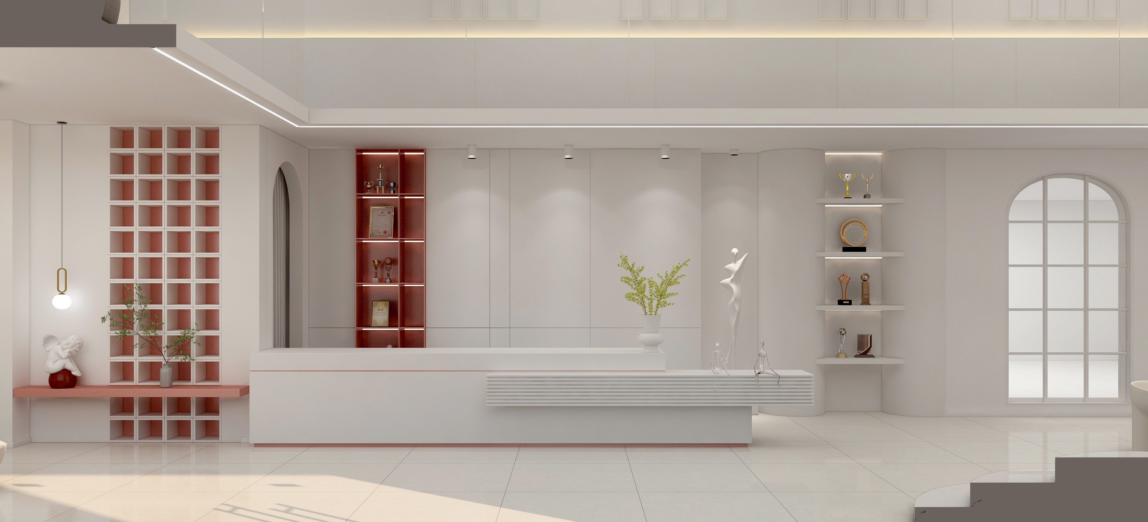 300平文化课教育培训班装修效果图,300平培训班装修设计