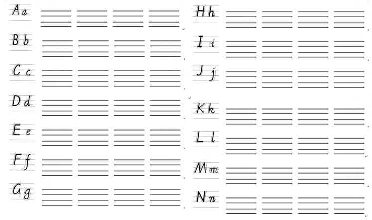 26个英语字母书写规范教学口诀,英语字母规范书写大全