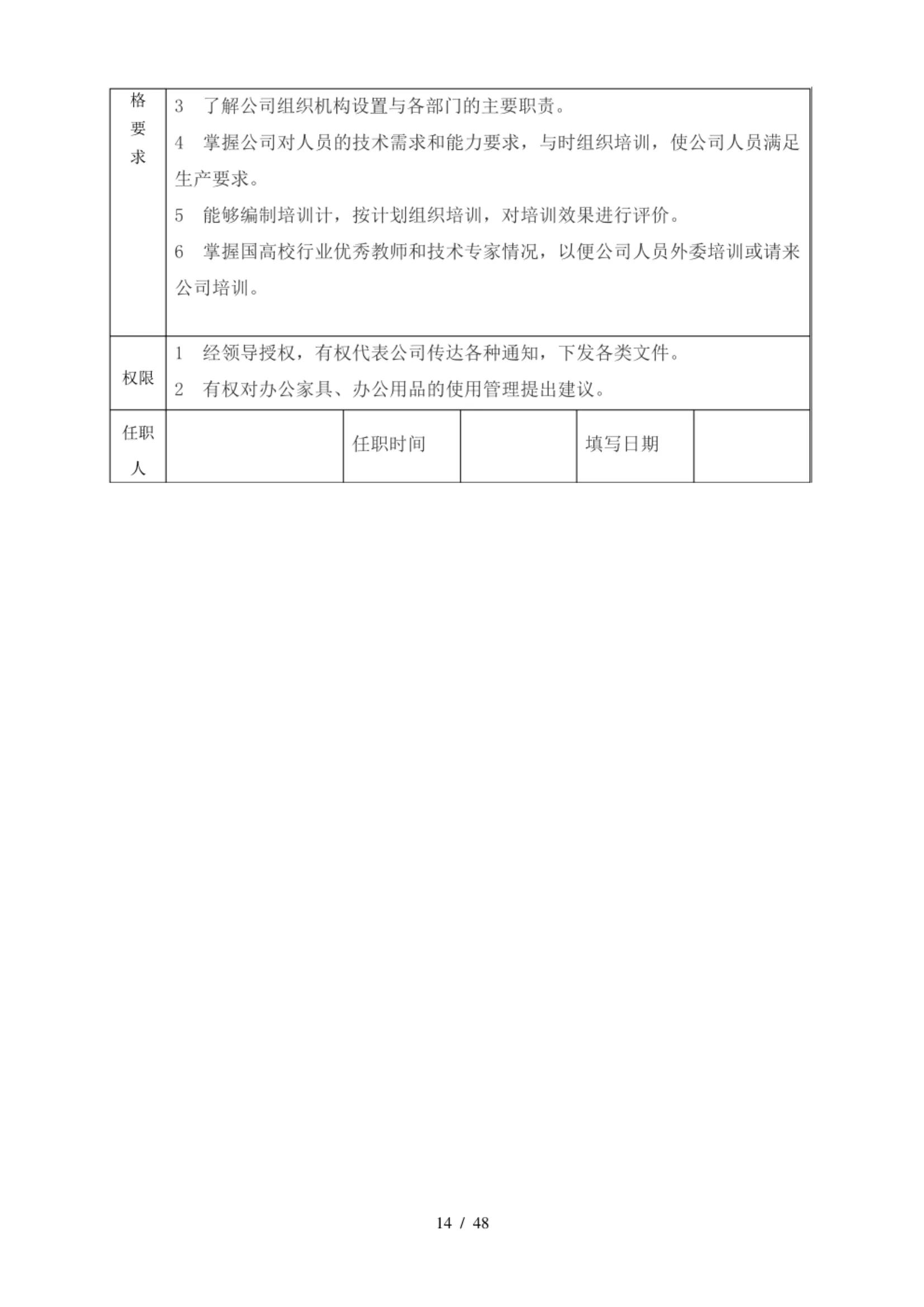 90后经理加班3天整出来的“岗位职责说明书”修改即用！抓紧收藏