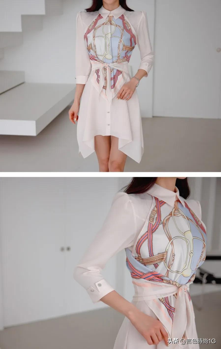 孙允珠真丝露肩吊带连衣裙2019,孙允珠白色v领仿纱长袖包臀裙