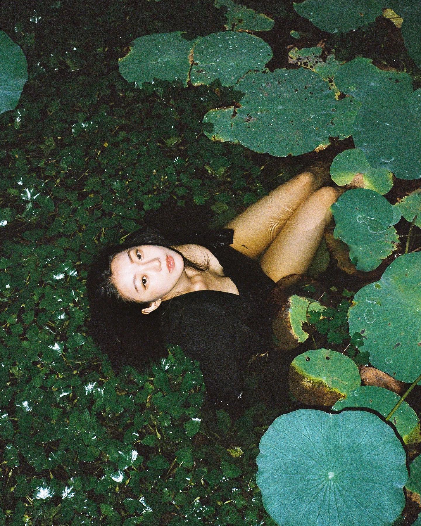 摄影师荷花写真,荷花人像写真修图