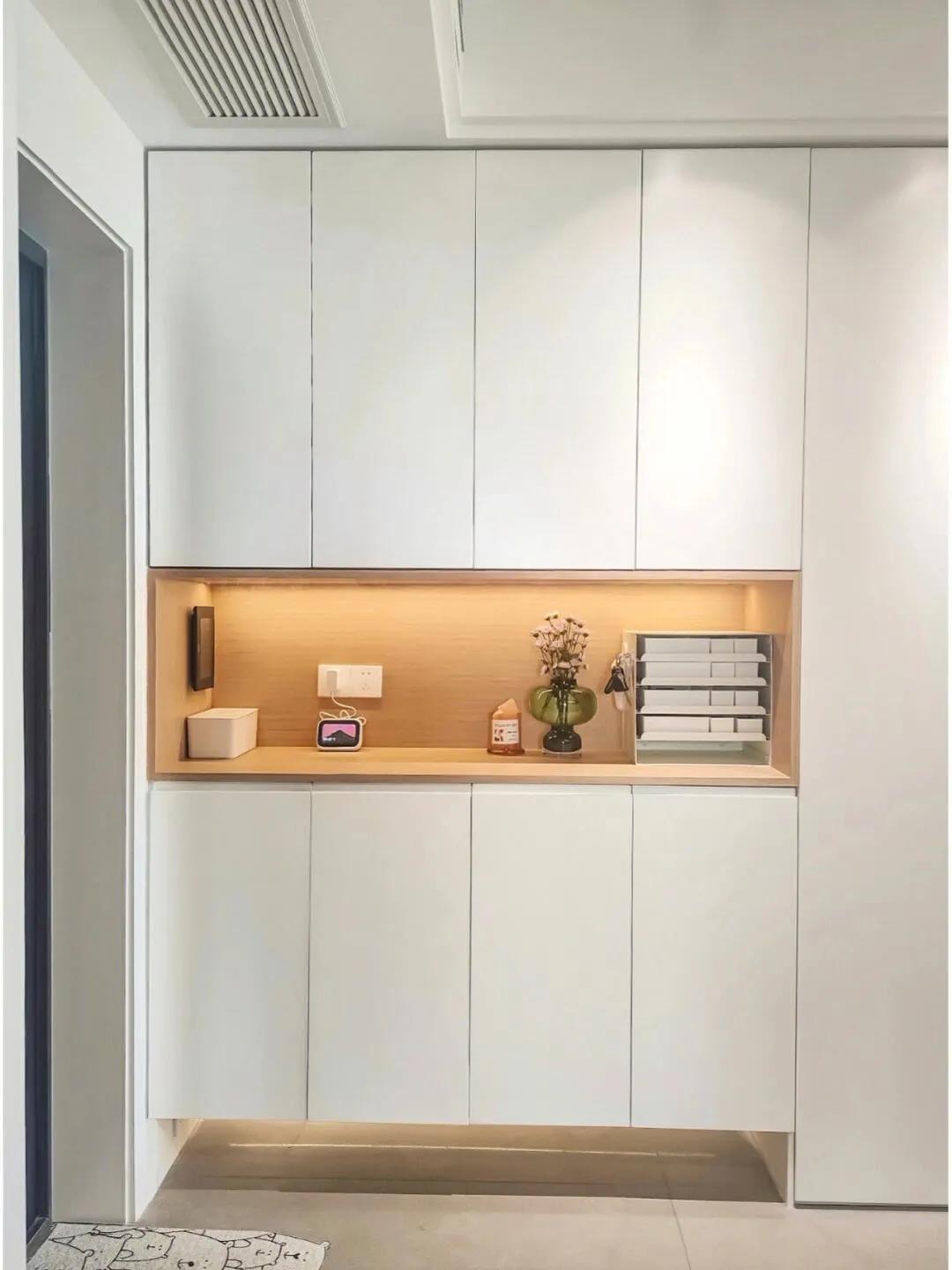 进门玄关带鞋柜,窄玄关鞋柜设计