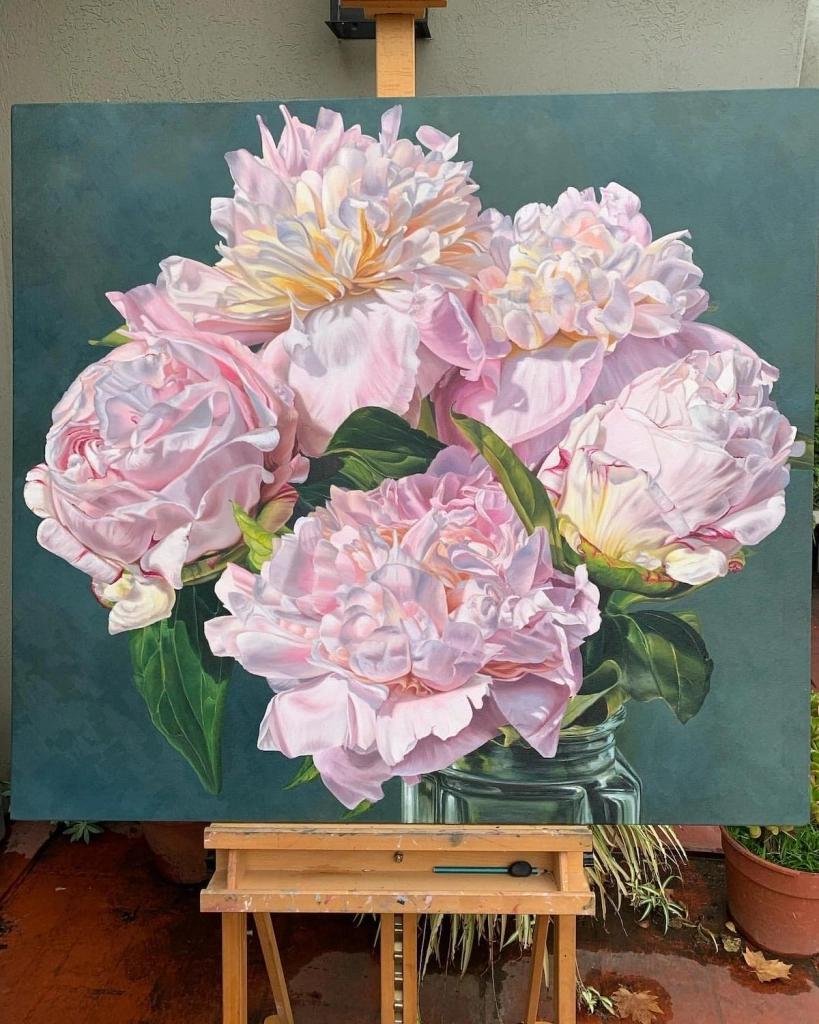 精致细腻的现实主义花卉油画byMariaMartaMorelli