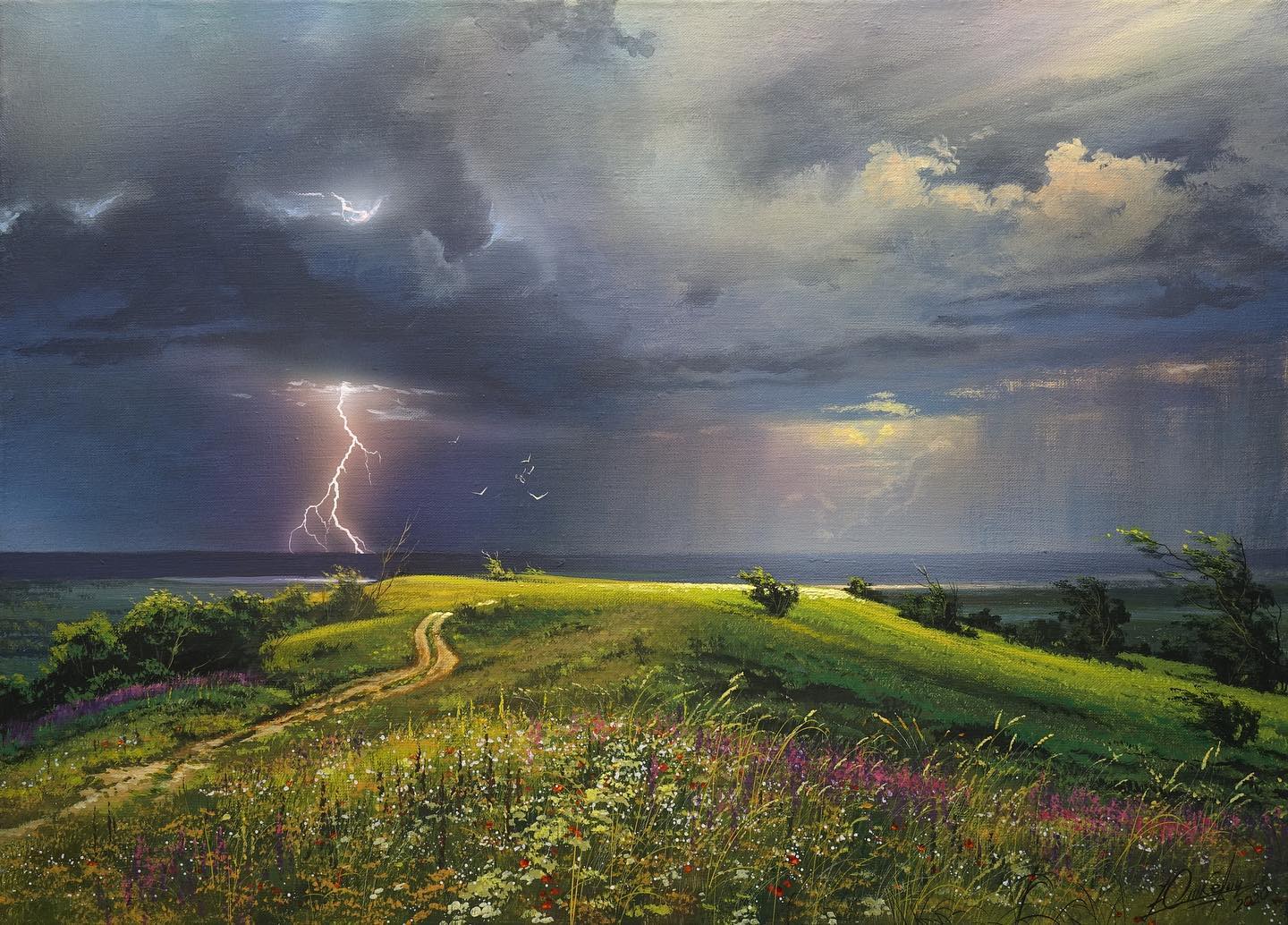 画家维克多风景画图片,维克多丙烯风景画颜料