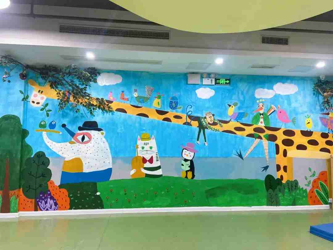 彩绘墙面图片幼儿,西安室内墙面彩绘
