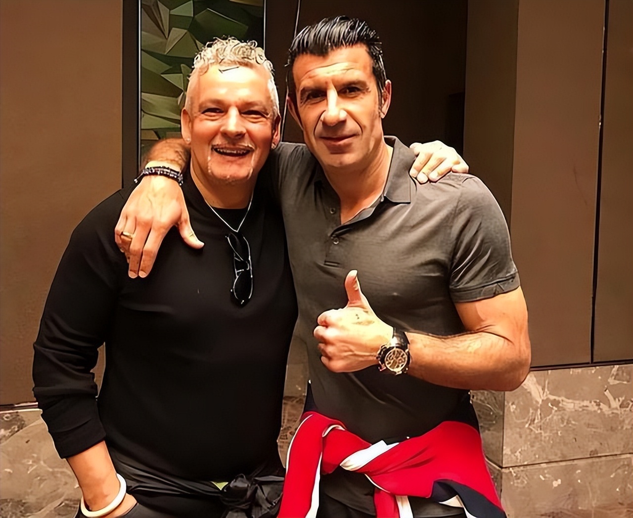 菲戈齐达内重聚,巴乔年轻的时候有多帅