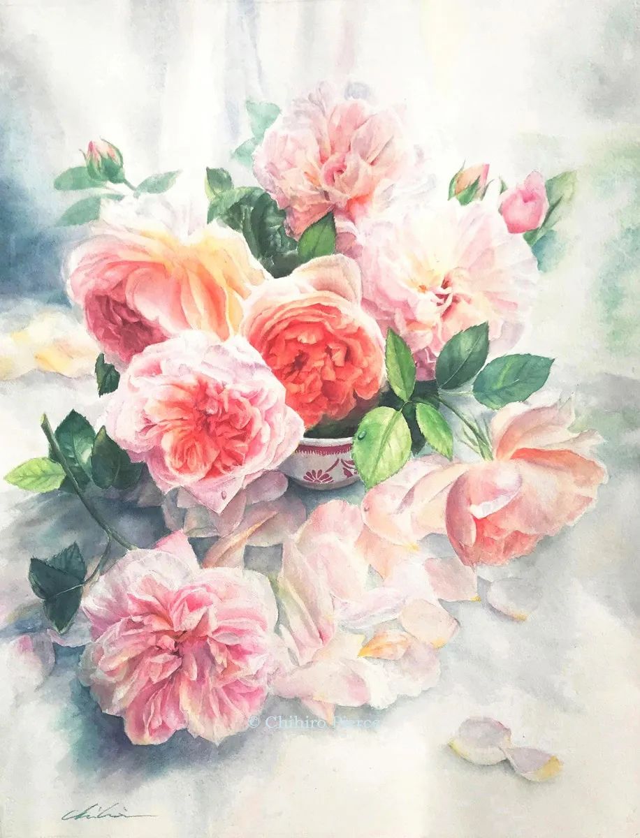 日本美少女工笔画家,日系女画家作品