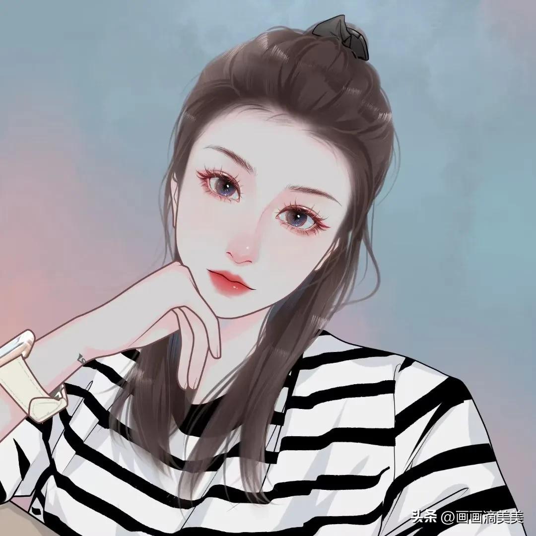 最新女生手绘头像高级质感,高颜值手绘头像女生复古