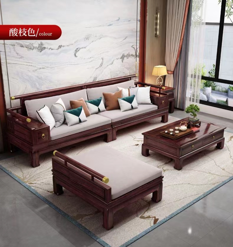 新中式红木家具大红酸枝,新中式红木家具小户型红酸枝