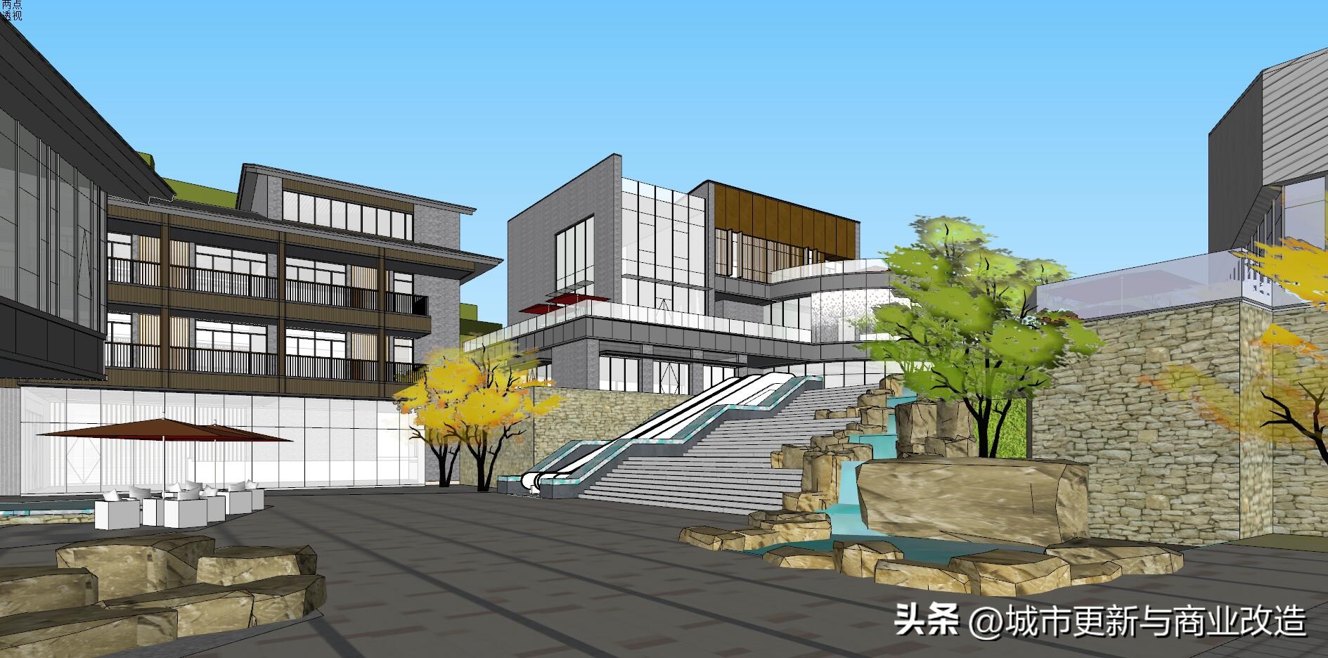 商业街区建筑设计平面图,商业街建筑设计手绘图