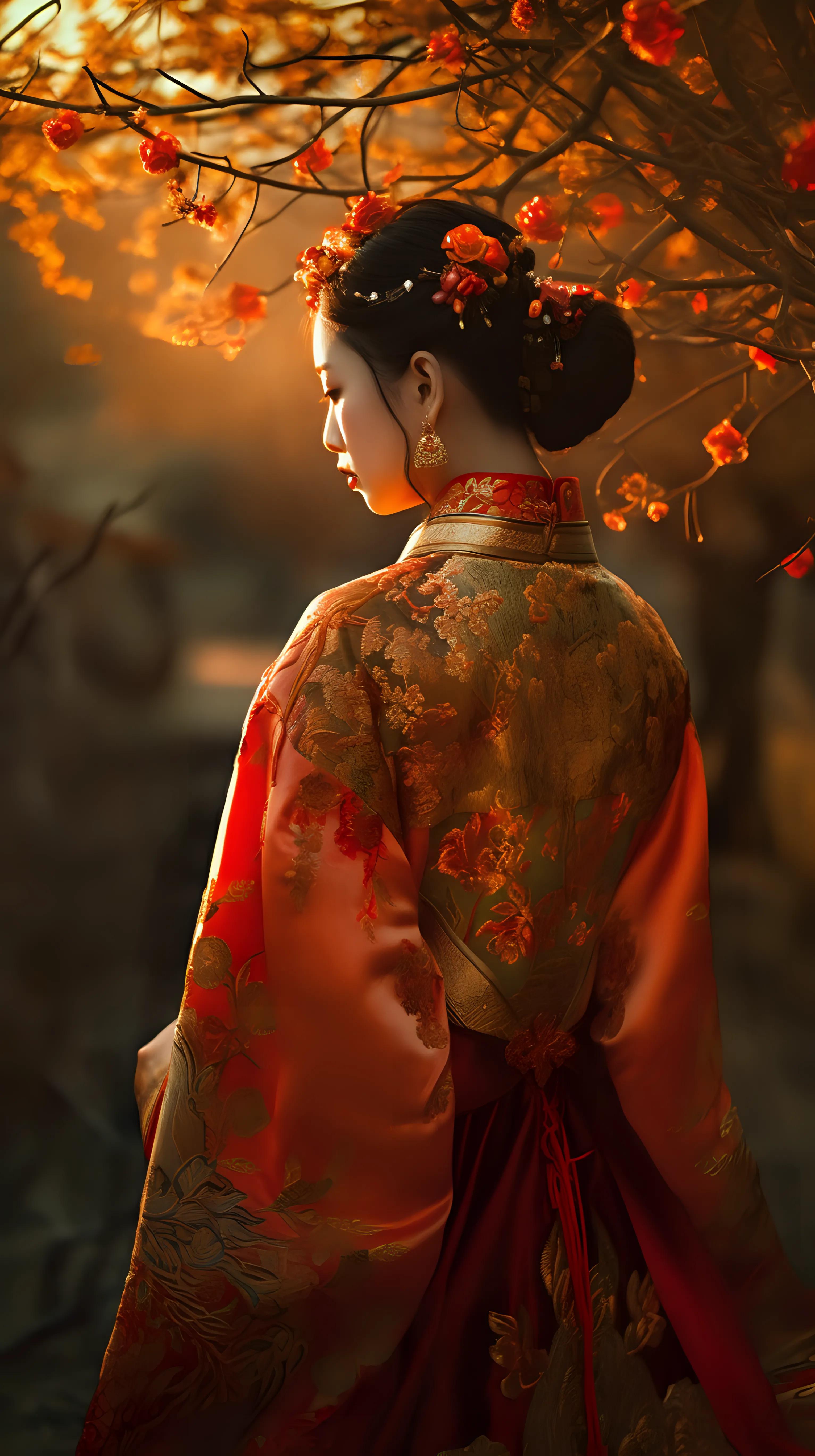 古风壁纸大唐盛世图文,古风壁纸女生冷艳霸气凤凰