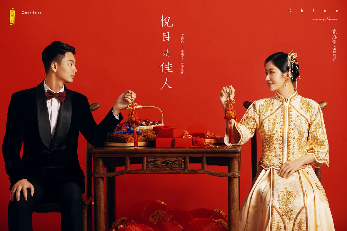 春节婚纱照推荐,新中式过年婚纱照