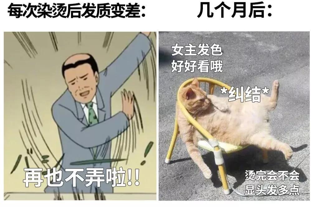 花200块钱烫的头,花二百块钱烫头