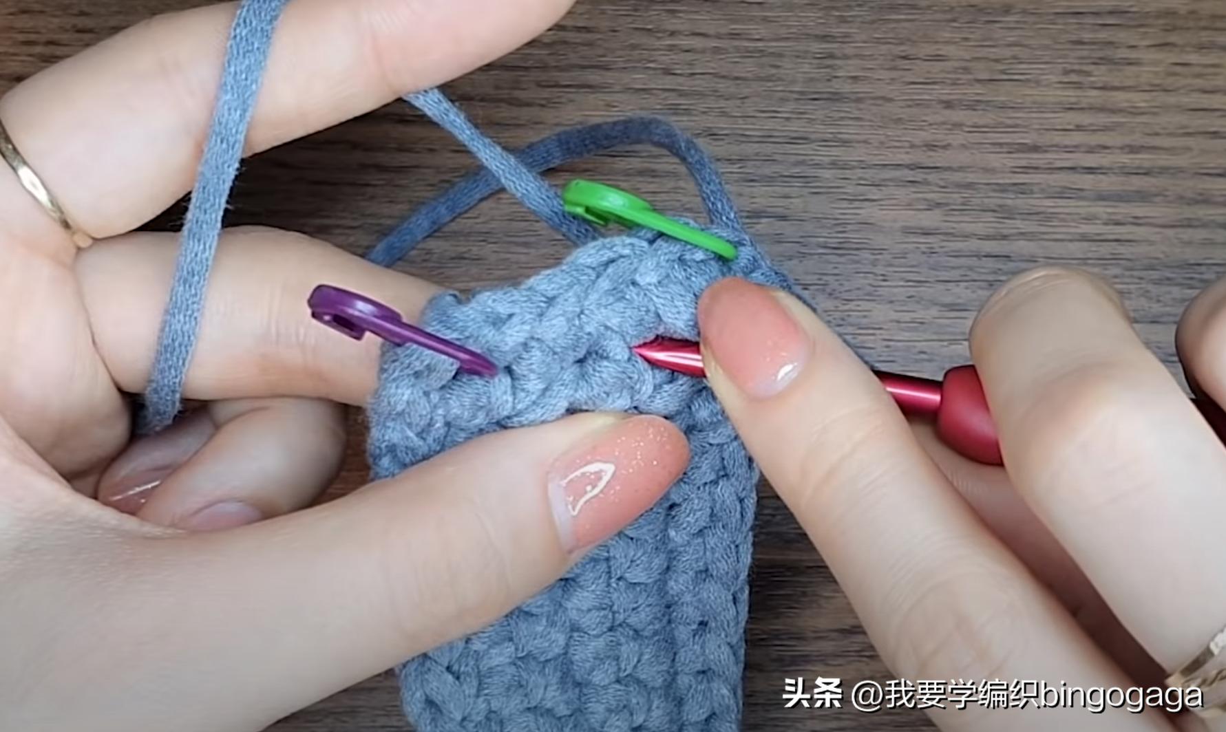 夏季包包钩织教程腋下包,钩包教程简单腋下包