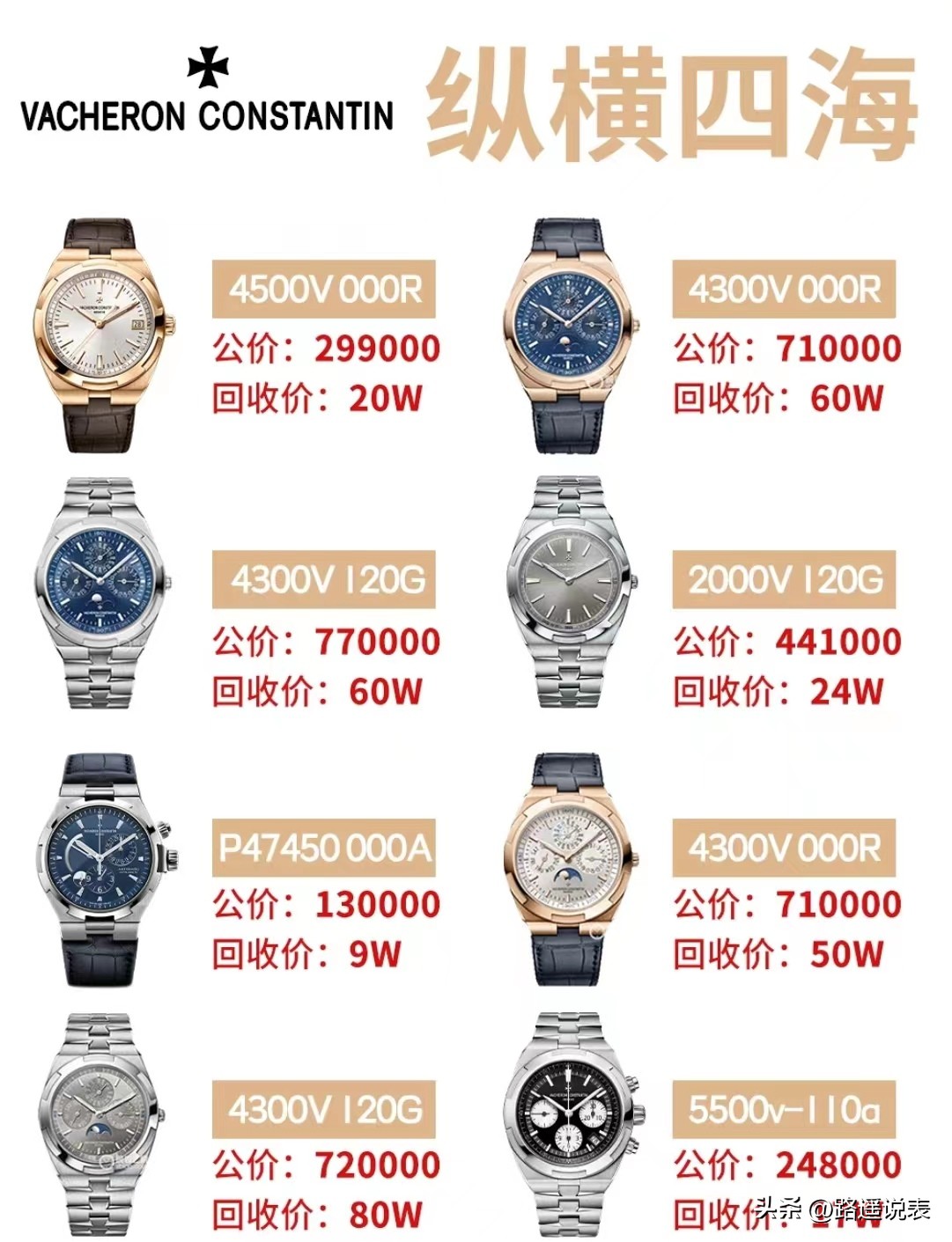 江诗丹顿最新款价格图片大全,江诗丹顿纵横四海2022行情