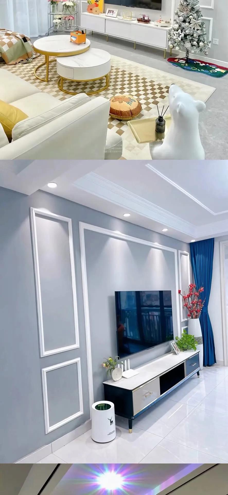 简简单单的电视墙小装饰,木饰面电视背景墙简简单单