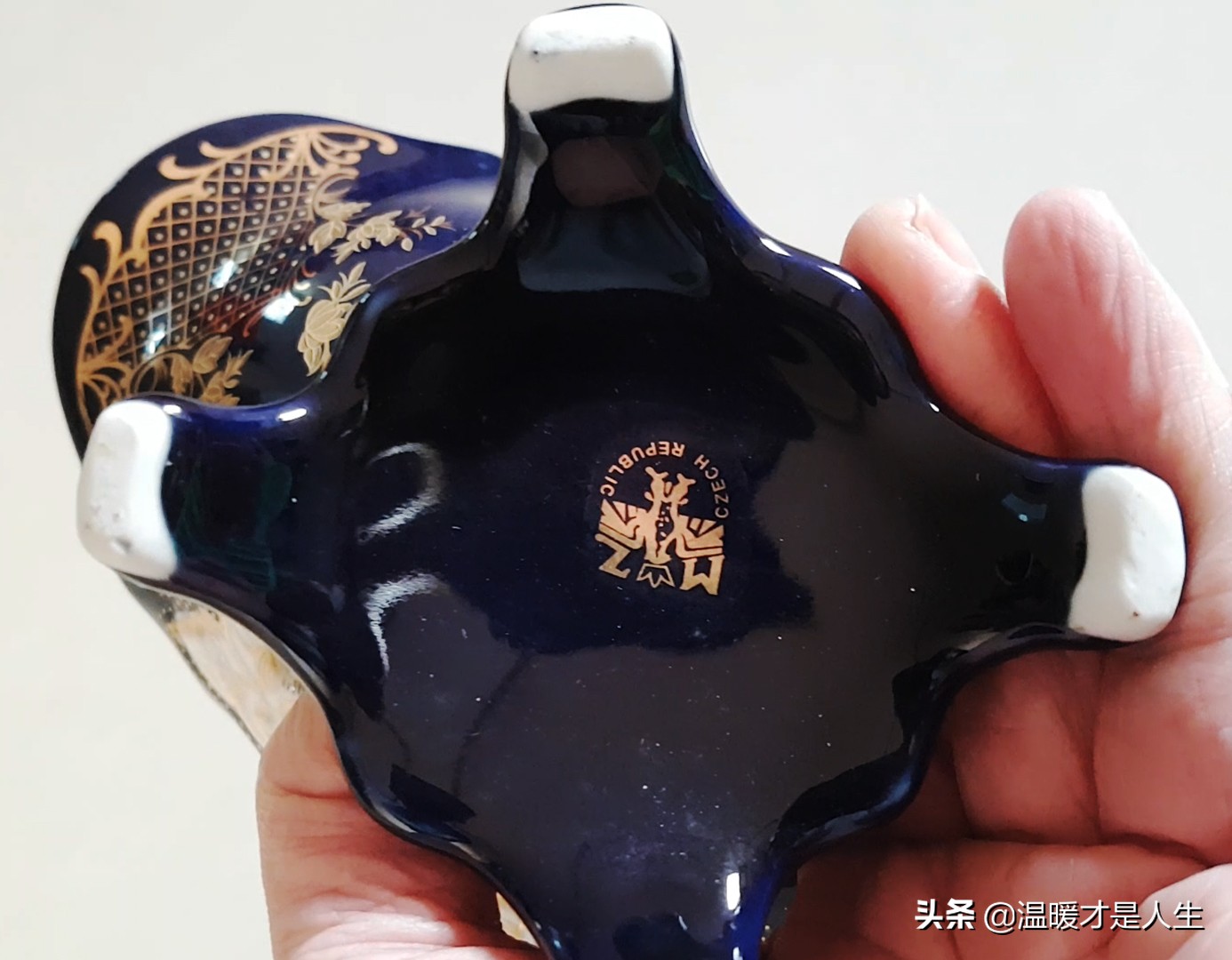 捷克瓷盘,捷克玻璃水果盆