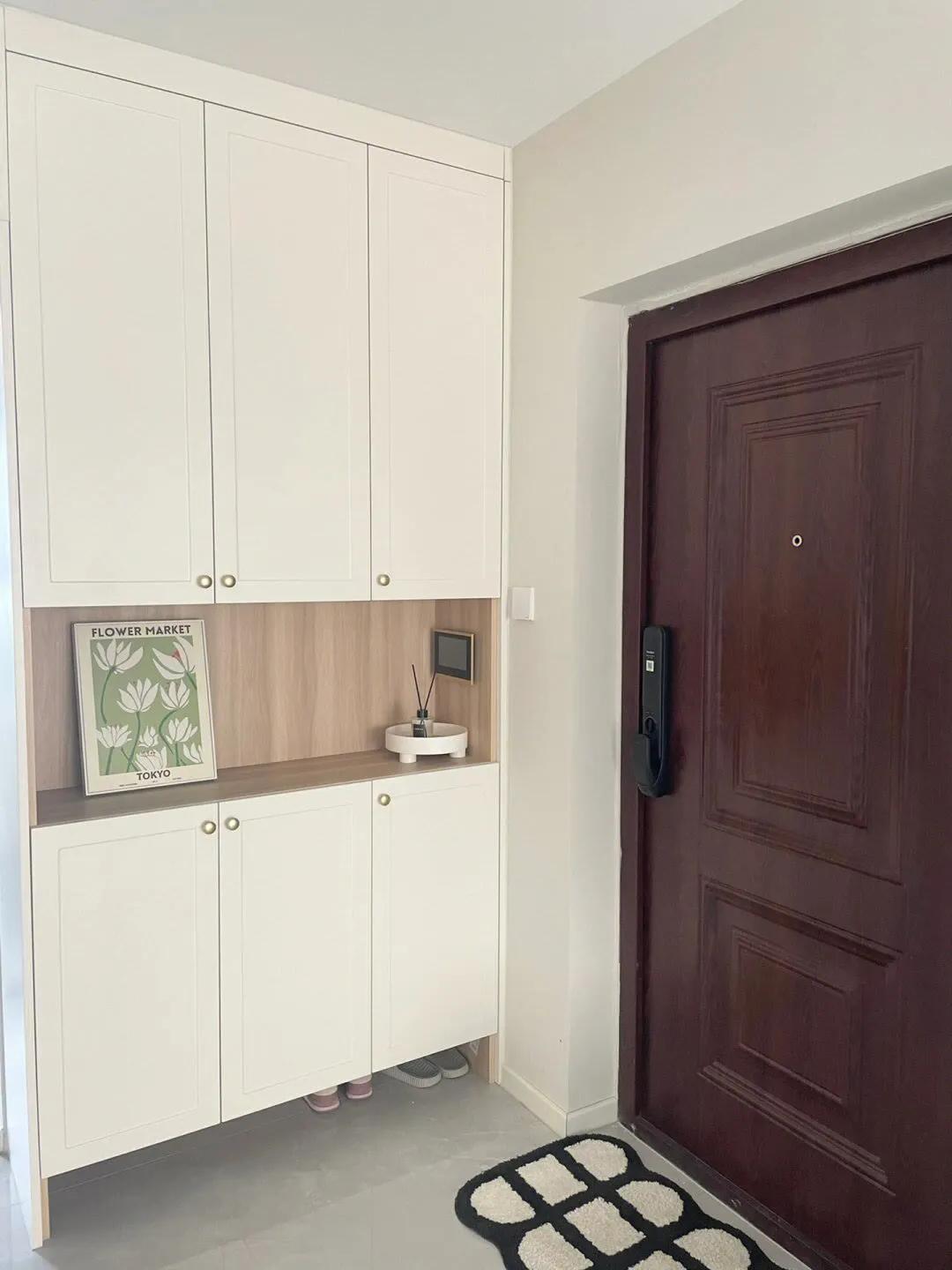 进门玄关带鞋柜,窄玄关鞋柜设计