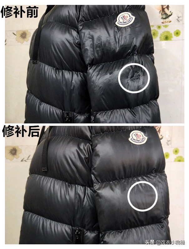 刺绣补破洞羽绒服,羽绒服破洞刺绣图案