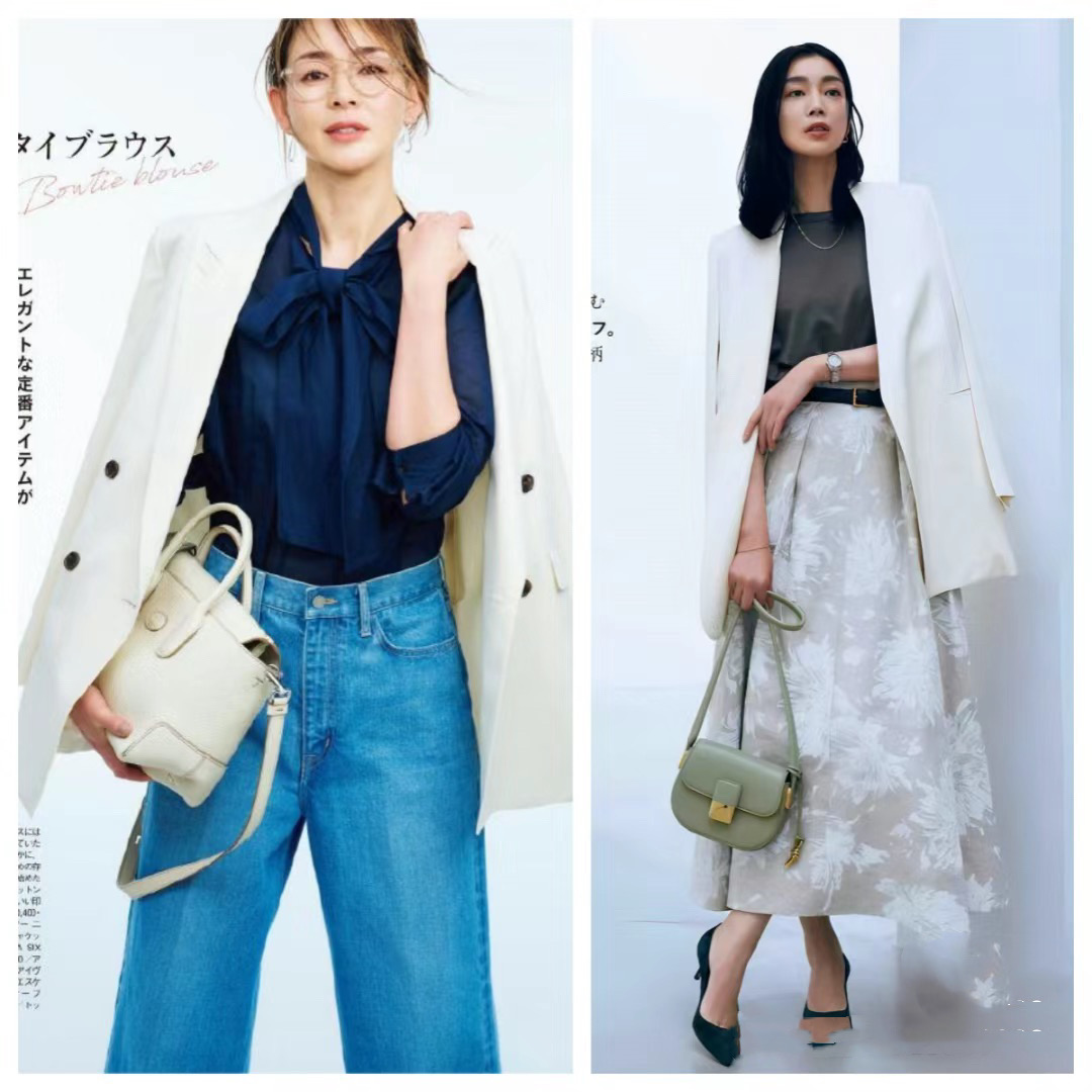 黑西服怎么搭配好看中年女性,白色修身西服搭配高级感女生