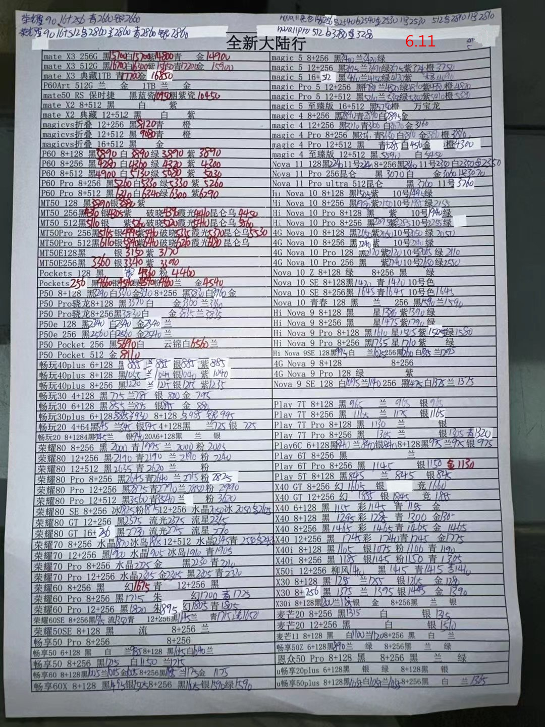 华强北2021年3月手机批发价,2023年8月手机批发价格表