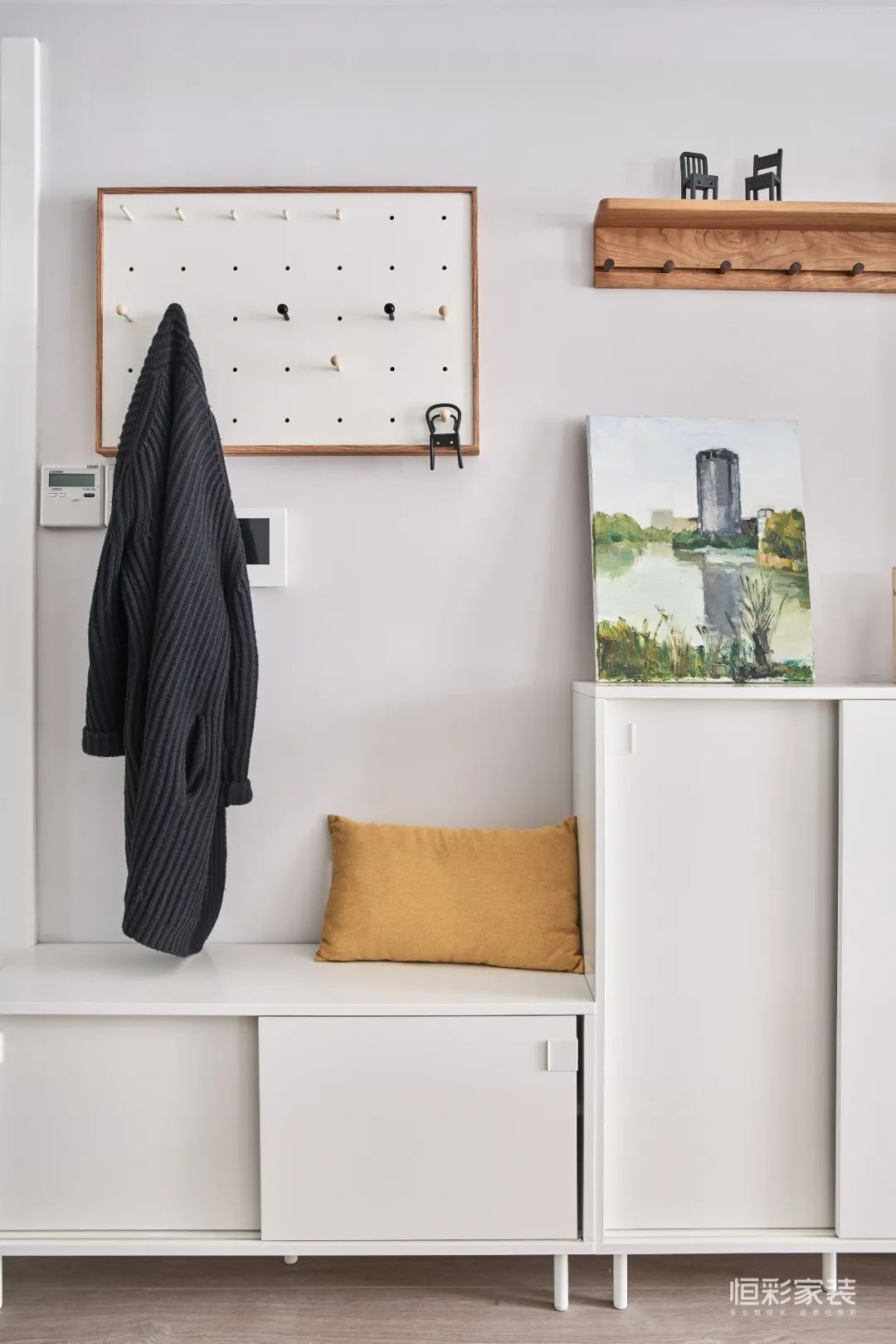 美式进门玄关鞋柜图片大全,进门隔断带玄关鞋柜效果图