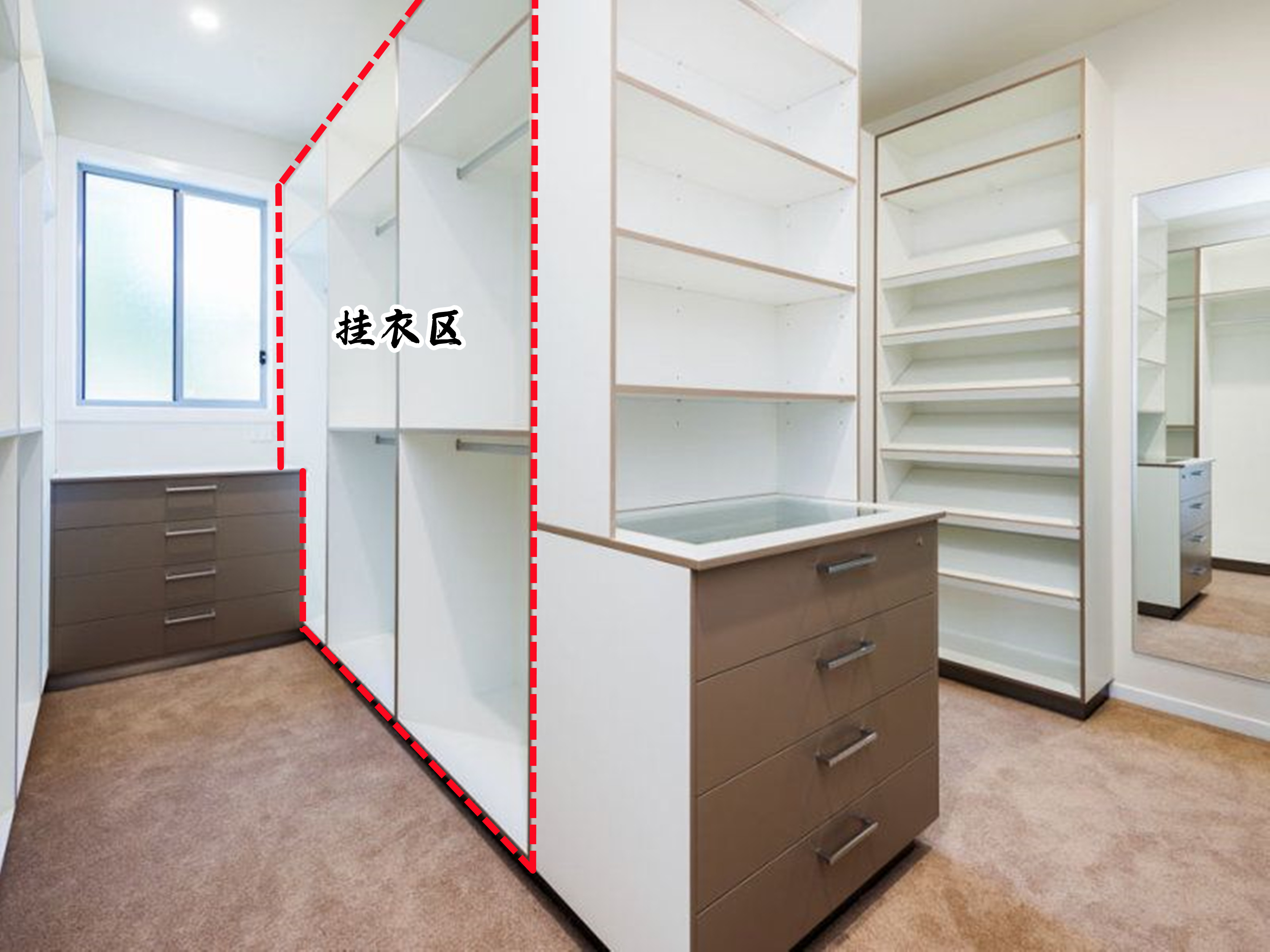 隐藏式衣帽间布置,简易衣帽间全是挂衣区