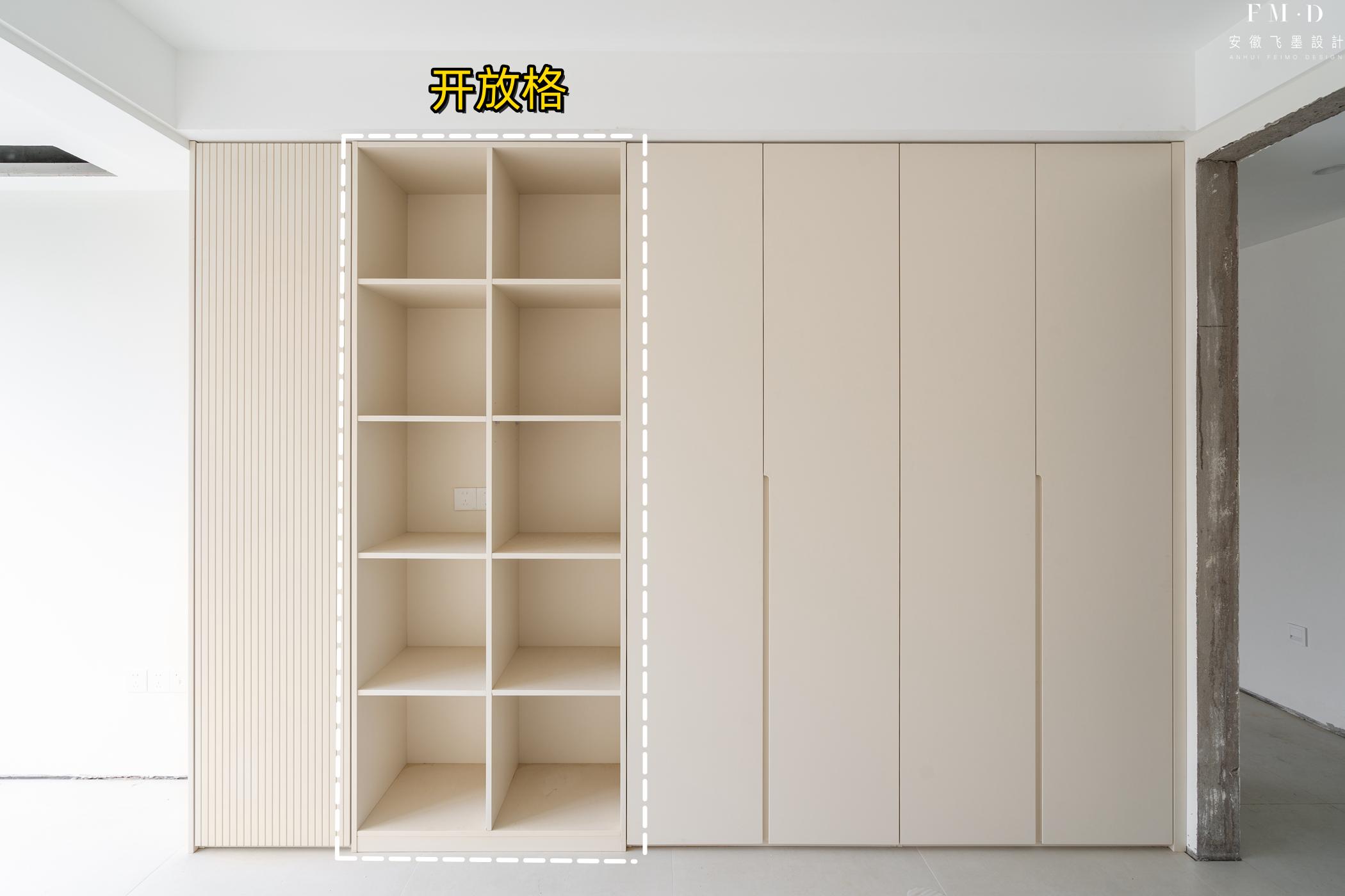 60公分深的柜子中间做开放格,柜子做开放格实用