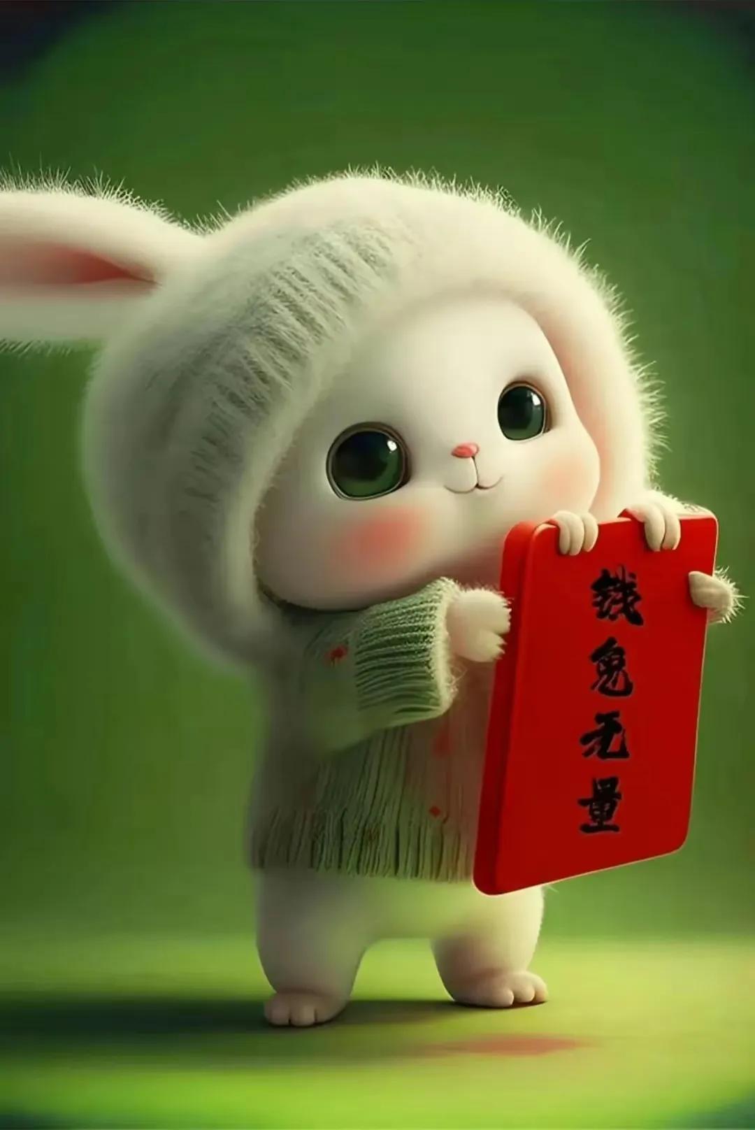 好看的新年头像兔年图文,新年头像兔年2023唯美