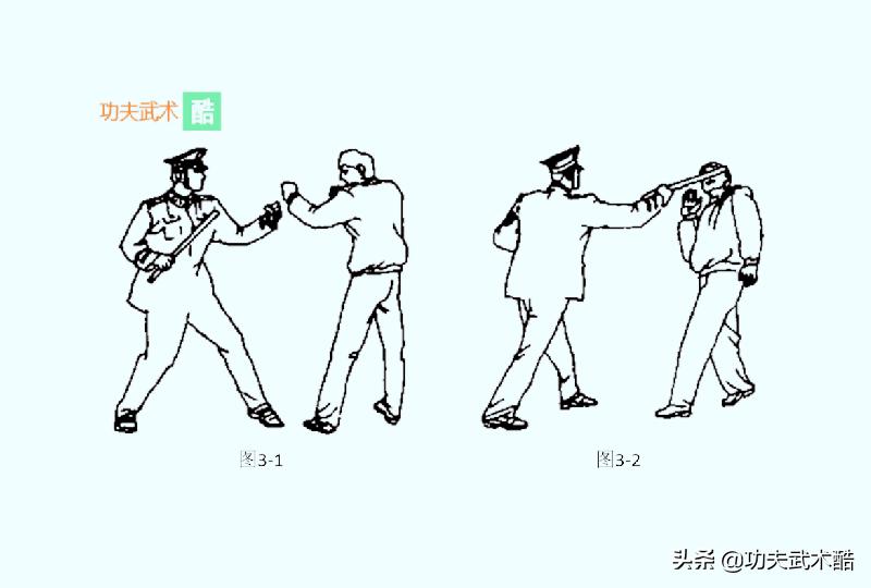 警棍盾牌搏击术讲解视频,警棍格斗式准备动作