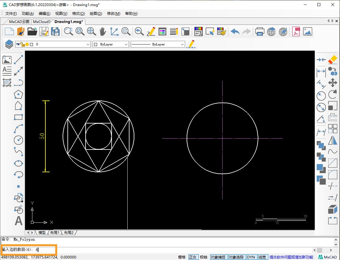 cad不规则多边形画法例题解析,cad矩形命令与正多边形命令的区别