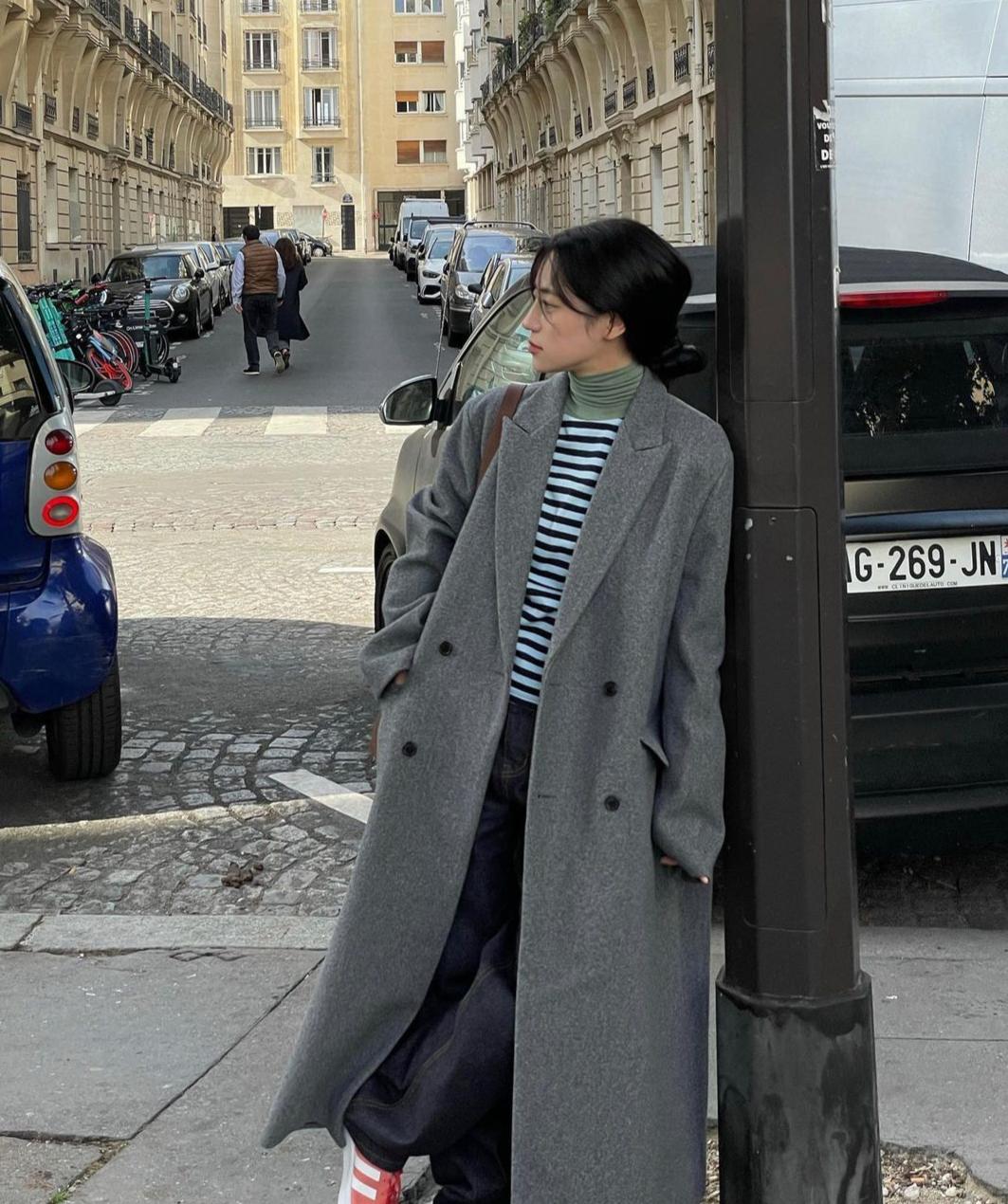 冬季呢子衣小个子穿搭,现在冬季上下衣穿搭