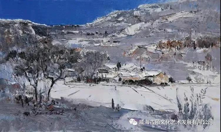 快雪时晴赵孟頫题跋,夏俊波油画