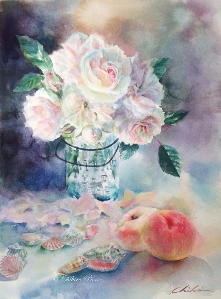 日本美少女工笔画家,日系女画家作品