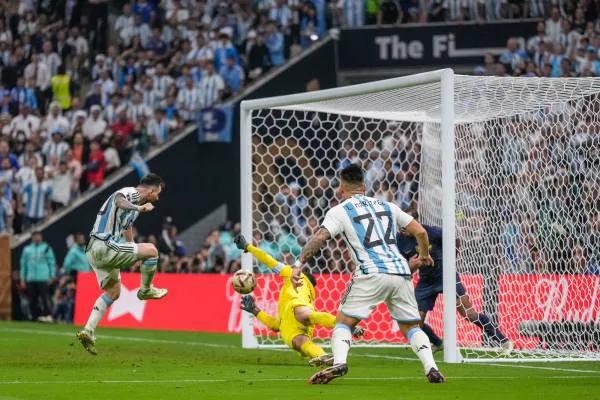 阿根廷夺冠梅西封王文案,梅西卡塔尔世界杯赛