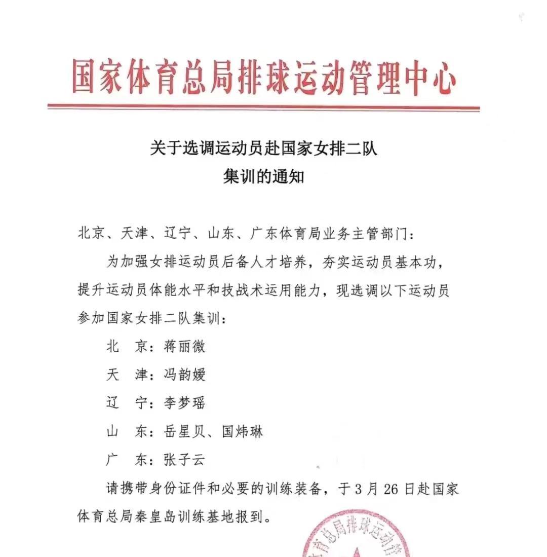 女排二队又有新调整！6希望之星加入集训，全力备战2项青少年比赛