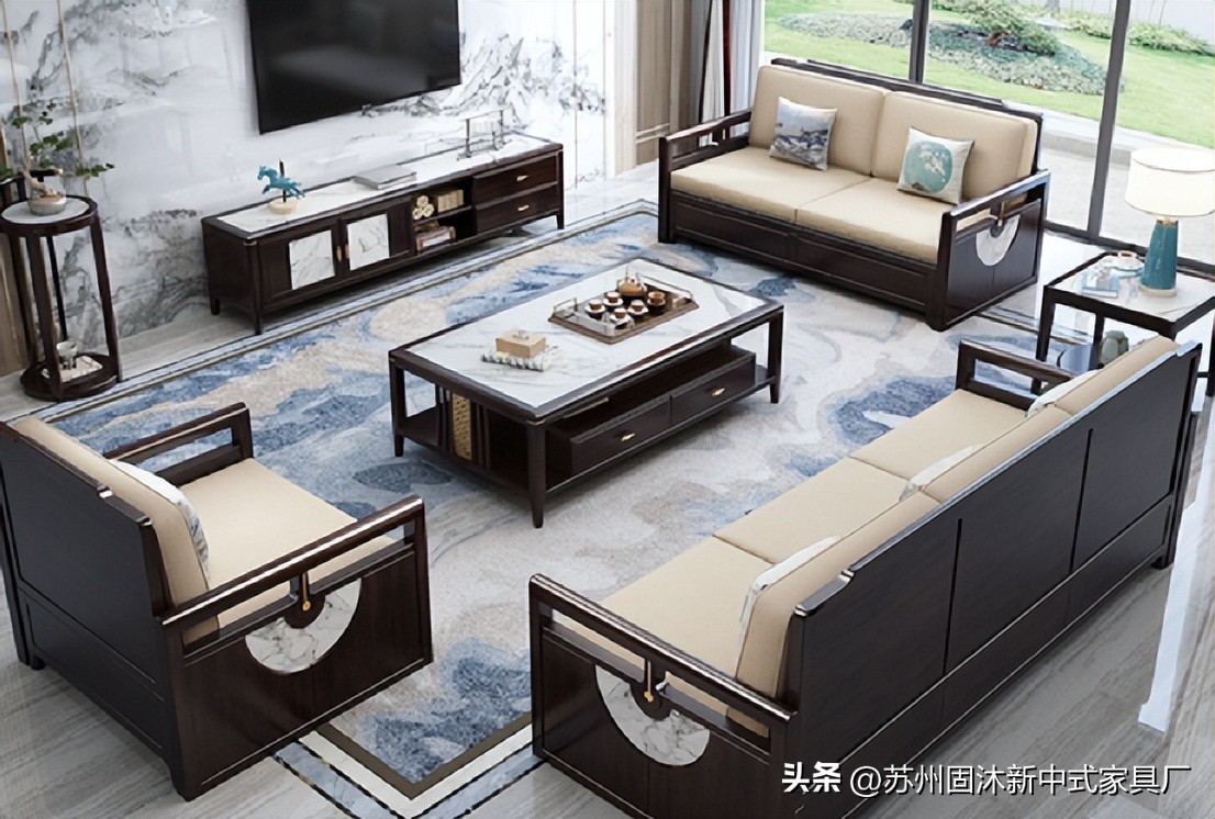 江苏实木中式沙发,中式实木整装沙发