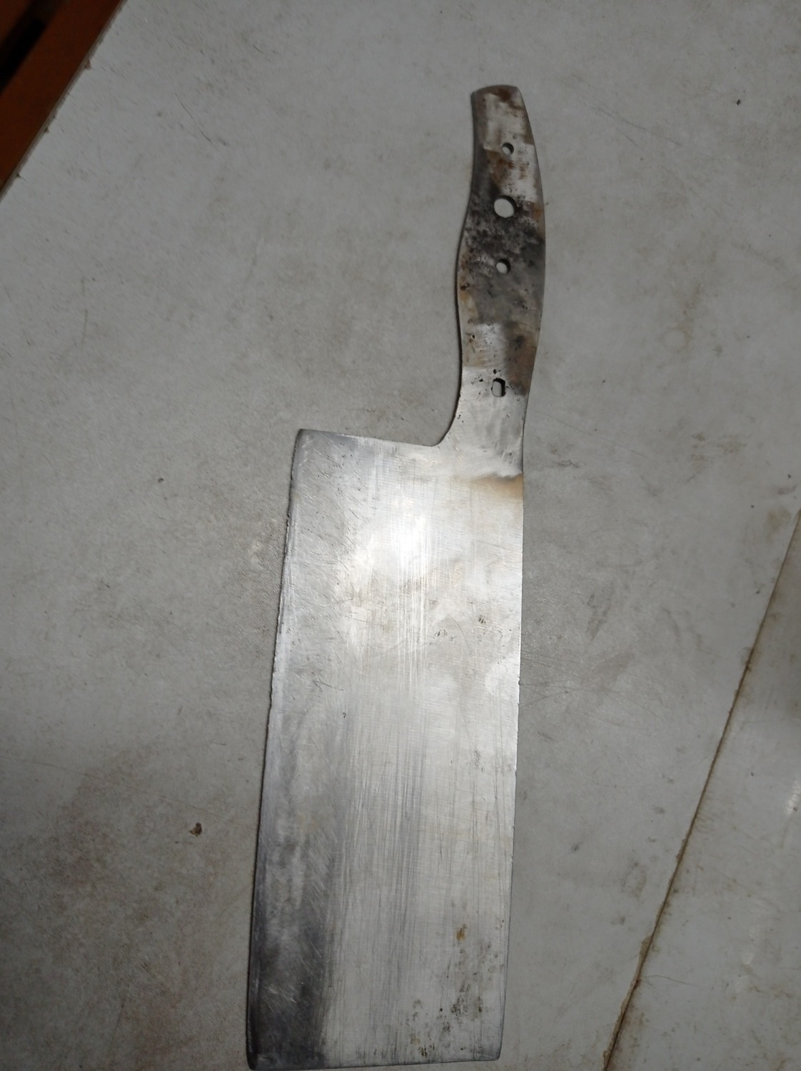 我的双立人刀斩坏了，重新焊接修复。