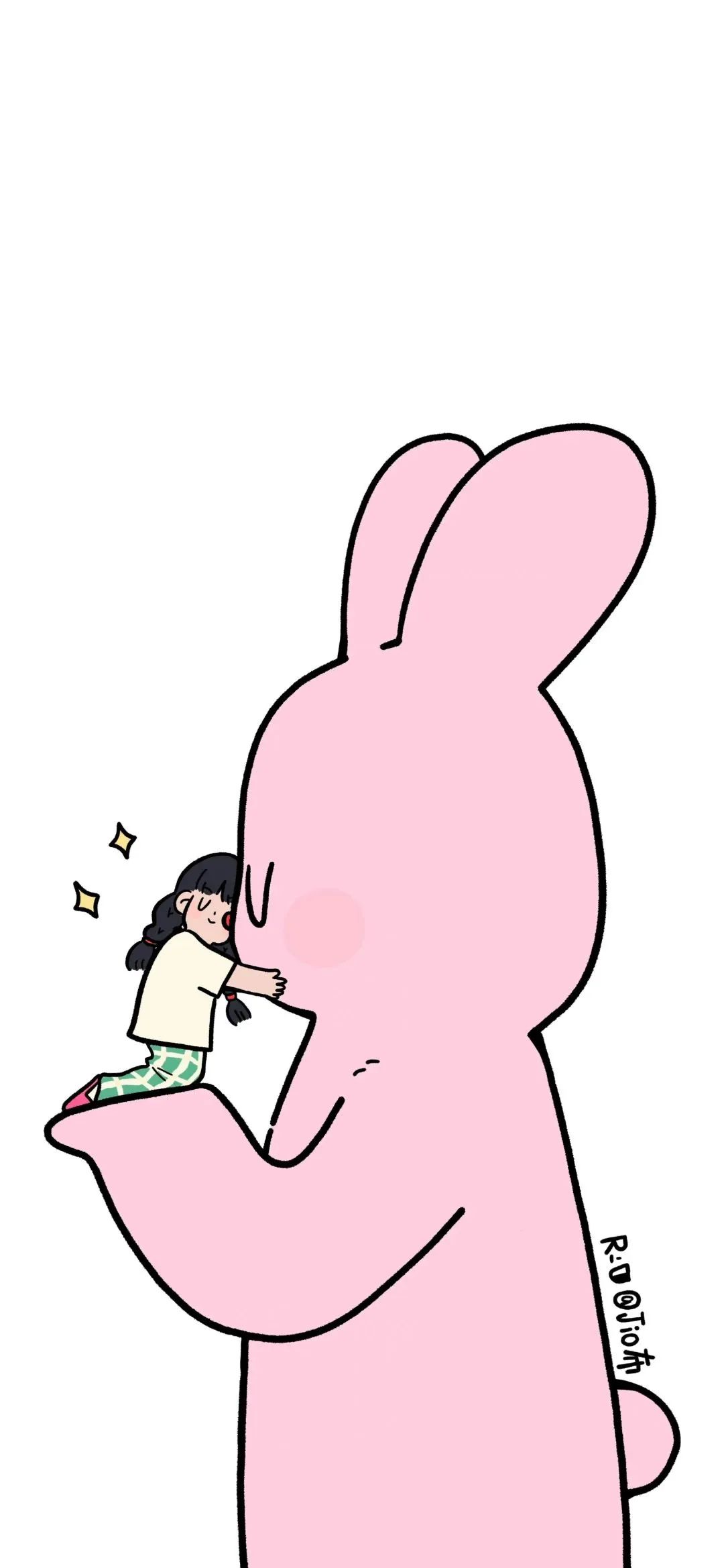 可爱的卡通男女背景,女生聊天背景可爱卡通