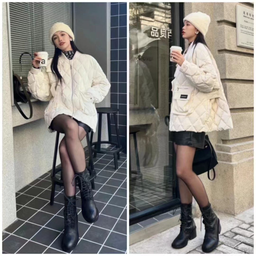 马丁靴的正确搭配图秋冬,穿长腿马丁靴配什么裤子好看