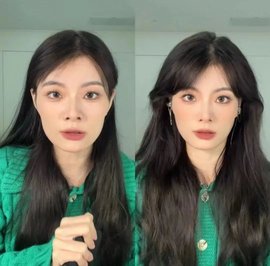 适合长脸窄的过新年发型,又可爱又不显脸大的披着头的发型