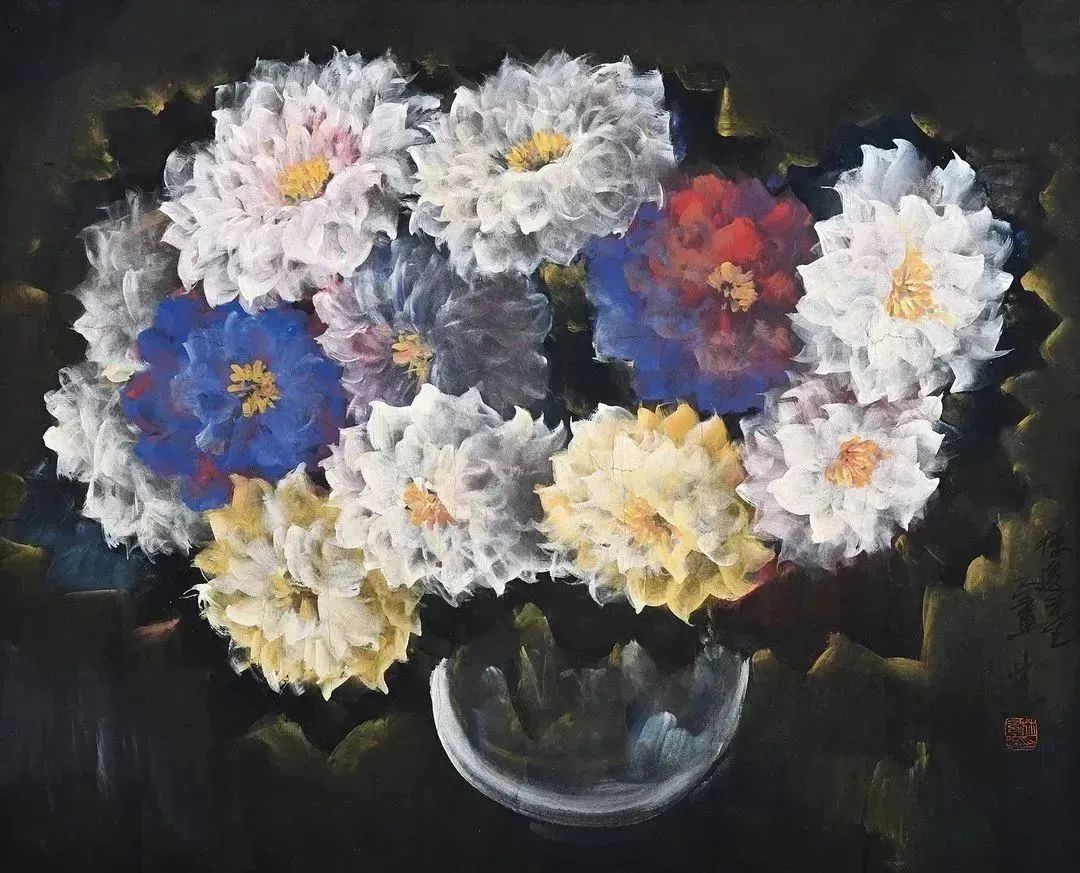 张大千嘉耦图拍卖现场真实图片,张大千布袋佛画拍卖多少钱