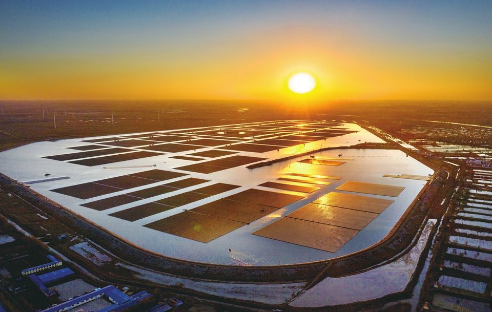 华能孟家湾50000千瓦光伏发电,德州水面漂浮式光伏电站