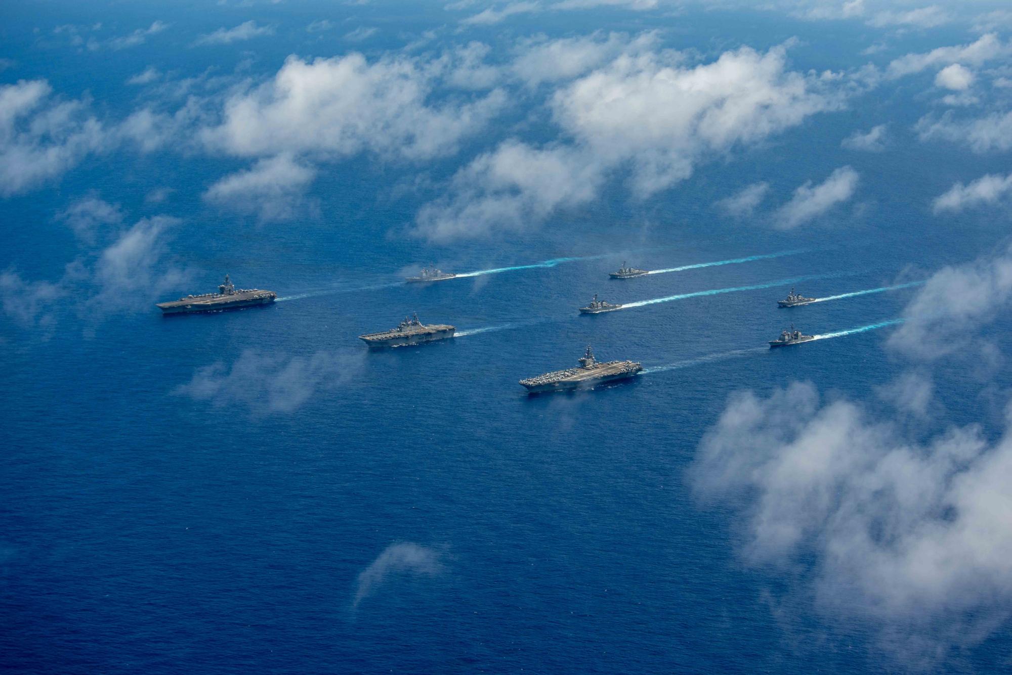 中俄联合军演在南海举行,2016年南海中俄军演